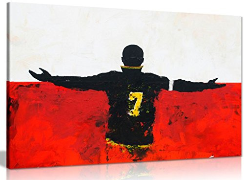 Eric Cantona Manchester United Canvas Wall Art Picture Print (36x24in)