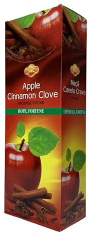Incienso Manzana - Canela- clavo (3 en uno) 6 paquetes de 20 varillas/u, un total de varillas para la Esperanza y la fortuna