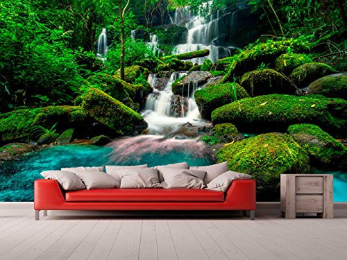 Papel Pintado Pared Cascada Escalonada | Fotomural para Paredes | Mural | Papel Pintado | Varias Medidas 400 x 300 cm | Decoración comedores, Salones, Habitaciones.