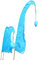 DEKOVALENZ Bandera de Bali Little SANUR con Mástil de Madera, Punta en Forma de Corazón, Longitudes, Longitud:120 cm, Color:Turquesa