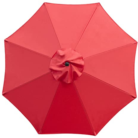 Sunnyglade Ombrellone da giardino di ricambio, 2,7 m, per esterni, colore rosso