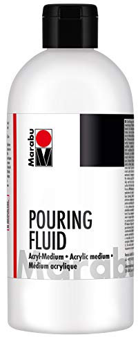 Marabu Pouring Fluid Acrylique liquide, médium de lissage fluide, technique de la peinture fluide et coulées - Améliore les propriétés de dégradé des peintures acryliques, ne jaunit pas