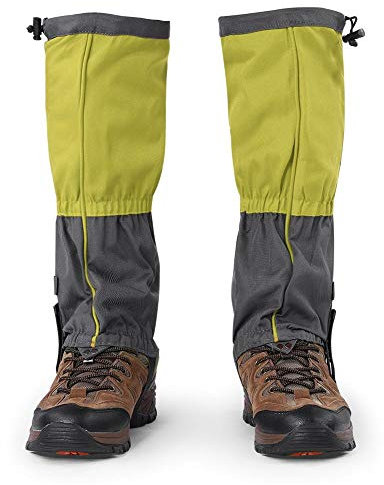 SolUptanisu Outdoor Wasserdicht Gamaschen 1 Paar Schnee Atmungsaktive Bein Anti Staub Schlamm Legging Gaiter für Männer, Frauen, zum Wandern Klettern Jagd Radfahren(Grün)