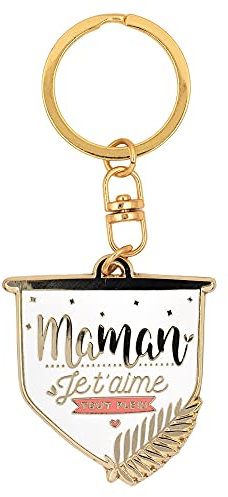Manahia Porte clés Cadeau Maman - Maman Je t'aime tout plein - Porte-clefs Maman - Fête des Mères - Annonce Grossesse Maman - Cadeau Noël, Anniversaire Maman - Cadeau Naissance