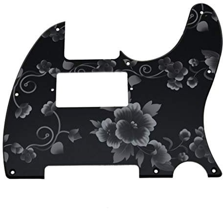 Dopro Humbucker-Plektrumschutz für Telecaster, 8-Loch-Tele-Gitarre, 3D-Druck, Kunststoff, für moderne Standard-USA/Mexikanische Fender Telecaster, Blumenmuster