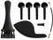 sharprepublic 1/2,1/4, 4/4 Geige/Violine Kinnhalter mit Tuning Peg Saitenhalter Wirbel Endpin Zubehör Kit, Hohe Qualität - 1/2
