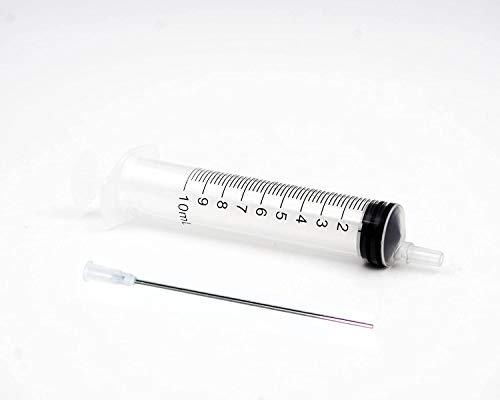 Seringue DIY pour E-Liquide 10ml avec aiguille de 10cm et 1,6mm de diamètre interne Utilisable avec les E-Liquides, la Colle, de l'Huile, de l'Encre, de la Peinture, etc. (10 ml)