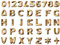 REAL VOTIVA FONDERIE D'ARTE Lettere e Numeri in Bronzo per lapidi o Numeri civici. Altezza 6 cm. Modello Italiano. Bronzo Lucido (Lettera N)