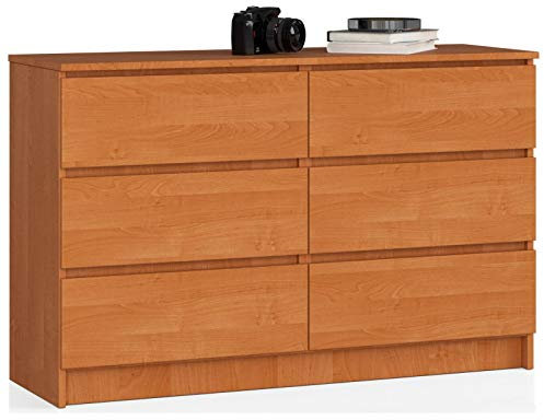 ADGO K120 Moderne Kommode mit 6 Schubladen L 120 x B 40 x H 77 cm Matt Farbe