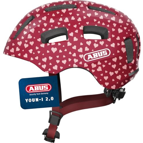 ABUS Unisex, Fahrradhelm, Rot (Cherry Heart), S (48-54 cm)