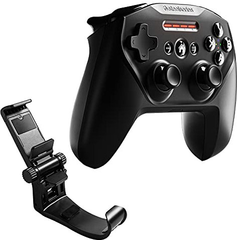 SteelSeries Controller di gioco wireless Nimbus+ ricaricabile per iPhone, iPad, iPod e Apple TV & Smartgrip, Supporto cellulare per controller (Stratus Duo, Stratus XL, and Nimbus)