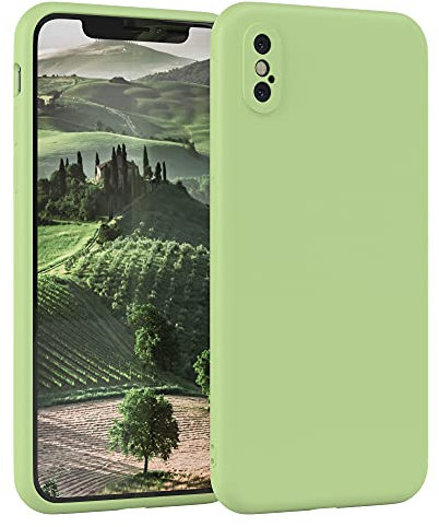 EAZY CASE - Silikonhülle für iPhone X/XS Hülle Silikon Case Grün weich stoßfeste Handyhülle Schutzhülle mit Kameraschutz Dünn Premium Schutz Cover TPU Phone Bumper in Pastell Hellgrün Matt