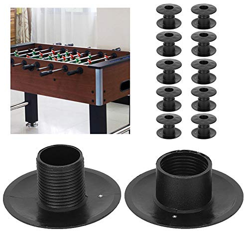 Cuque Verrückter Tischkicker Buchsen, Tischfußballlagerstangen, Schwarz Ersatz Indoor/Outdoor Erwachsene für altes/kaputtes Buch