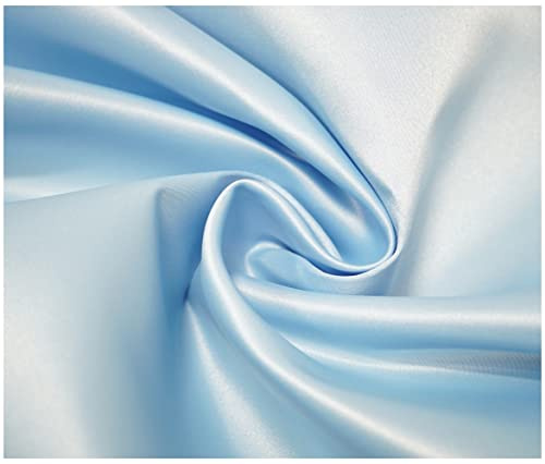 Matte Duchess Bridal Satin Polyester Fabric for Dressmaking Wedding Crafts Quilting Sewing 150cm Wide (10 Metre (1000 x 150cm), Baby Blue)