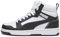 PUMA Rebound V6 Mid Jr, Scarpe da ginnastica Unisex - Bambini e ragazzi, Puma White Puma Black Shadow Gray, 38.5 EU
