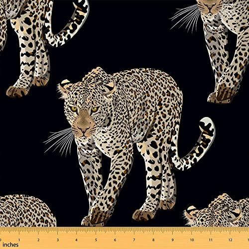 The Yard Geparden-Stoff mit Leopardenmuster, afrikanischer Wildtier-Druck, zum Basteln, für Polstermöbel, Heimdekoration, 1 Yard