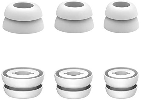3 Paar Ultra Comfort Galaxy Buds Pro Ohrstöpsel Replacement,Doppelflansch Galaxy Buds Pro Kopfhörer Ohrstöpsel Satz,Silikon Kopfhörer Ear Buds Zubehör kompatibel mit Samsung Galaxy Buds Pro-weiß