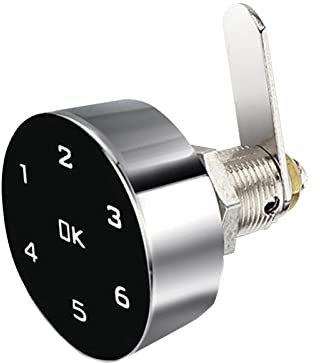 kowaku Intelligentes Schrankschloss für Schubladen, Schlüssellose Digitale Schlösser, Digitales Codeschloss, Briefkastenschrank, Sicherheits Touchscreen, Pas, Stil A Stange 20 mm