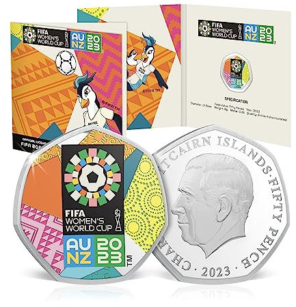 The Koin Club Womens World Cup 2023 Football Tournament Australia New Zealand BU Colour 50p Coin
