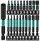 K Kwokker 20PCS Impact Drill Allen Key Bit Set 25mm+60mm Long, Hex Bit Set H1.5-H10 Metric Hex Impact Screwdriver Driver Bits,1/4 Allen Shank S2 Steel Bits with Magnetic Bit Holder