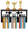CREATCABIN Medaillenhalter,Trophäenregal,Medaillenaufhänger,Display Mit Regalständer,Sport,4 Reihe,Wandhalterung,Für Gymnastik,Fußball,Schwimmen,Auszeichnungenständer,40x20x10cm-I Can and I Will