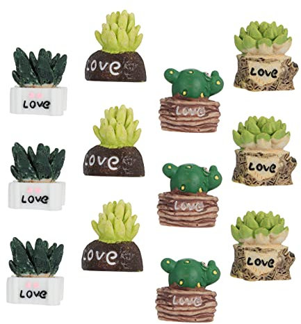Cabilock 12St Saftige Verzierung Living Room Decoration wohnzimmerdeko gartenhaus zubehör Wohnkultur Gartendekoration Mini-Pflanzenstatue Anlage Ornamente Dekorationen schmücken Kunstharz