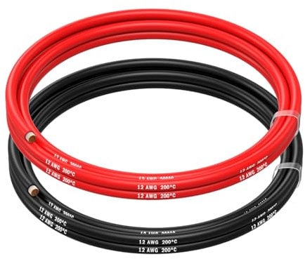 MMOBIEL AWG Cavo Elettrico Silicone - 2 Fili Separati Rosso e Nero Ciascuno per RC, Droni, Stampanti 3D, Batterie, Cavi Oratori, Strisce LED (12 Awg, 1,5m)