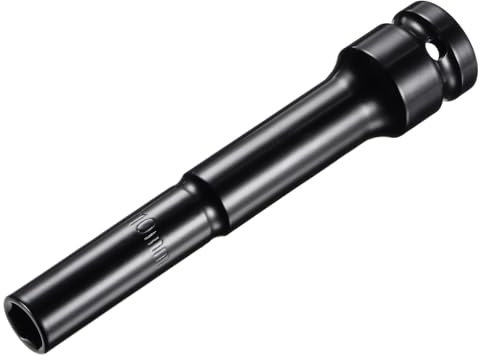 TA-VIGOR Deep Impact Socket, 1/4 Inch Drive by 10mm Deep Impact Socket, Heat-Treated CR-V Steel 10mm Socket, 1/2 Drive 6-Point Socket for Home Car Repair