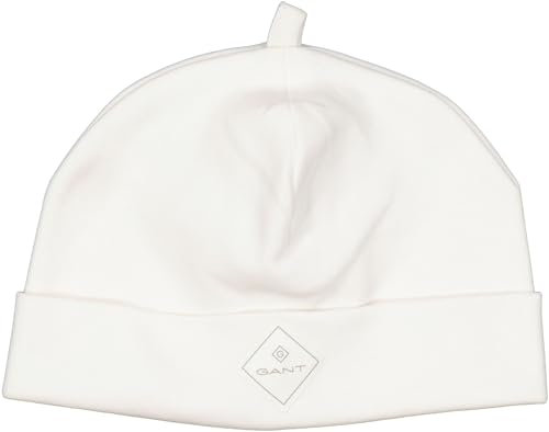 GANT Baby Mütze Lock-UP Organic Cotton Beanie, Off-White, One Size
