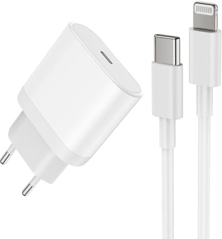 20W Schnellladegerät und Ladekabel für iPhone 14/14 Plus/14 Pro/14 Pro Max/13/13Pro/12/11/X/XR/XS/7/SE, Dresz USB C Ladegerät mit 2M Lightning Schnellladekabel USB C Stecker Power Adapter Ladestecker
