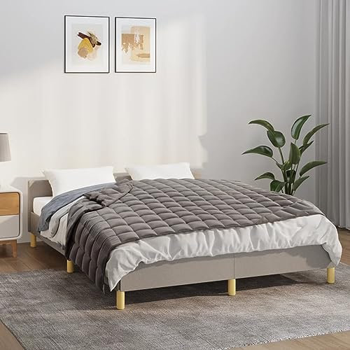 CIADAZ Gewichtsdecke Grau 150x200 cm 7 kg Stoff, Bettdecke, Sommerdecke, Blanket, Steppdecke, Schwere Decke Zum Schlafen, Bettzeug - 350774