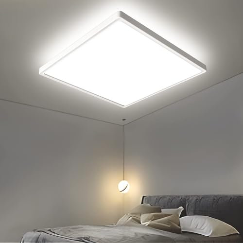 OTREN Deckenlampe LED Deckenleuchte Flach, 4000K Modern Panel Deckenlampe, Bad Lampen Decke für Badezimmer, Wohnzimmer, Schlafzimmer, Kinderzimmer, Küche, Büro, IP44, 30CM 2400LM