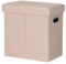 COSYLAND Sitzhocker mit Stauraum - 42 x 27 x 42 cm Kleine Klappbare Fußbank & Aufbewahrungsbox bis 200 kg, Stabile Sitzgelegenheit für Wohnzimmer Schlafzimmer Flur, Graurosa