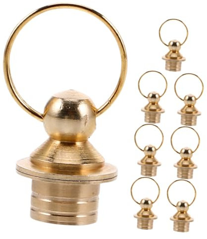 RORPOIR 8pcs Brass Gourds Bottle Covers Leakproof Decorative Small Covers for Gourd Bottles Home Office Decor