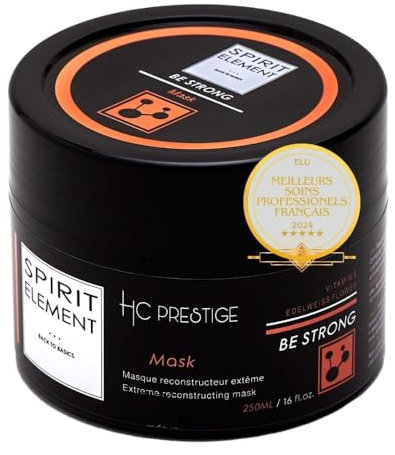 HC Prestige Be Strong - Masque Cheveux Réparateur Professionnel -Sans Silicone - Soin Cheveux Secs et Abîmés - Made in France - Enrichi en Collagène - Sans Sulfates - 250 ml
