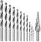 CYLBAQ 12pcs HSS Drill Bit Sets, Titanium Drill Bit Set 1mm-6mm, Step Drill Bit 4-12mm, High Speed Steel 4241 Drill Bits For Metal, Metal Drill Bits for Hard Steel, Metal, Wood & Plastic