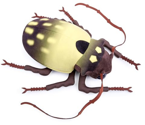 lilizzhoumax Alpenbock plüschtier 9.4Zoll Simuliertes Tier Käfer Beetle Insekt Kawaii Niedlich Realistische Kuscheltier Spielzeug für Tiere Geburtstag für Kinder Heimdekoration sammeln - braun