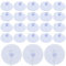 Ipetboom 40Pièces Crochets à Ventouse Transparent Fixation Murale Réutilisable pour Salle de Bain et Cuisine Sans Outils et Pratique
