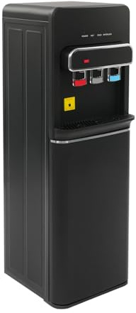 TFGXUE Dispensador de agua de pie, dispensador de agua con relleno de suelo, dispensador de agua con función de refrigeración y calentamiento, temperatura ajustable, 3 enchufes, dispensador de agua de