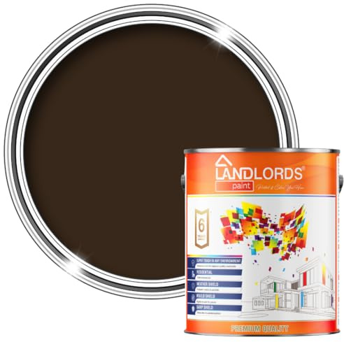 Landlords Vinyl Matt Paint – Brown - 2.5L Litre | High-Performance Vinyl Matt Paint for Interior & Exterior Walls, Ceilings, Wood Furniture & Garden Decor | High Coverage – Easy to Apply