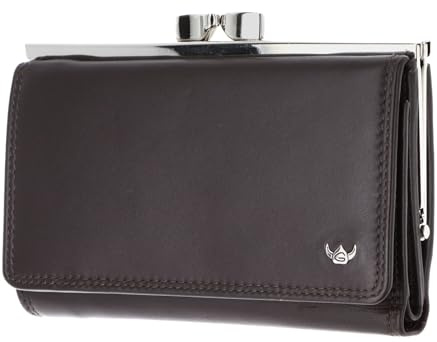 Golden Head Leder Geldbörse Polo RFID Protect Bügelbörse 2157 Dunkelbraun