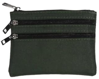DHYUACN Münztasche 1/2Pcs Leinwand Mini Geldbörse Einfache Zipper Kind Lagerung Beutel Geld Tasche Feste Münze Schlüssel Frauen männer Nette Brieftasche(Green)
