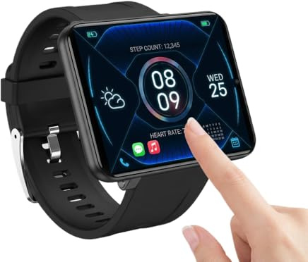 LNBEI Reloj inteligente 4G LTE, pantalla grande de 2.88 pulgadas, batería de 2700 mAh, cámara Android, GPS y monitor de frecuencia cardíaca, IP67 impermeable, multifuncional, reloj deportivo para