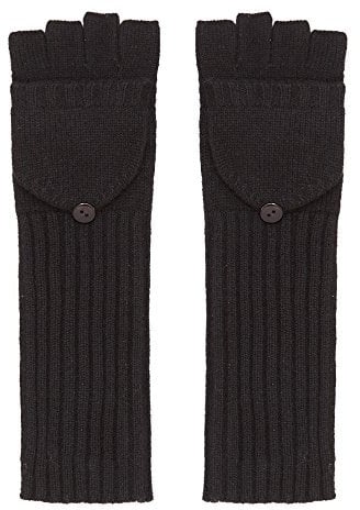 Oxfords Cashmere Lange Handschuhe aus Kaschmir, Schwarz