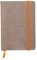RHODIA 117304C - Soft Taupe Notebook - A6 - Lined - 144 pages - Clairefontaine Ivory Paper 90 g/m - Bookmark, Elastic Closure - Faux Leather Cover - Rhodiarama Collection