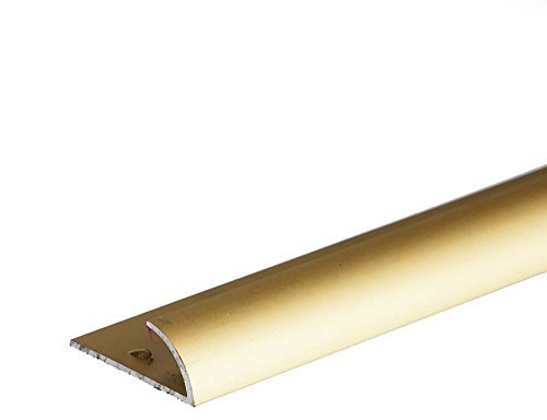 ANODISED Aluminium Single Edge Carpet Profile Cover Strip Door Floor BAR Trim 1000mm x 10mm C07 Gold