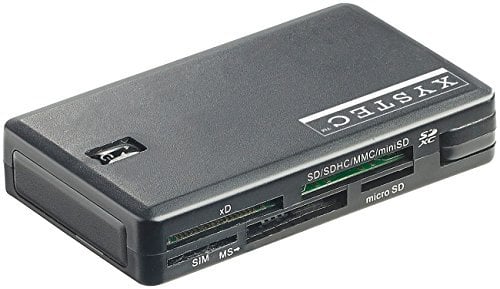 Xystec SIM Kartenleser: Smart-, SIM- und Multi-Card-Reader mit 7 Slots, USB 2.0, Plug & Play (Simkarten Lesegerät, Multi Kartenlesegerät, Speicherkarte)