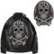 Embroidery Punk Skull Badges Patches DIY Iron on Men Jacket Back Applique