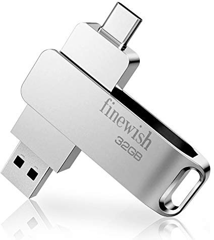 Chiavetta USB 32 GB 3.0, 2 in 1 Type C Pennetta USB 32 giga Tipo C/USB 3.0 Impermeabile Pen drive 32GB per PC/Laptop/Smart TV/Autoradio etc.(Argento)