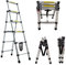Nihui Aluminium Folding Telescopic Ladder 4+5 Steps 1.4M+1.7M Multi-Purpose Herringbone Ladder